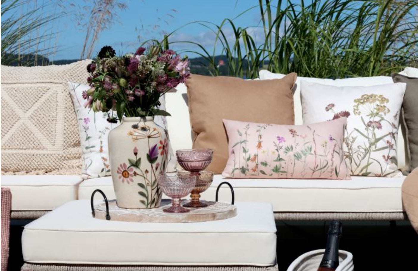 Coussin AIX imprimé fleurs