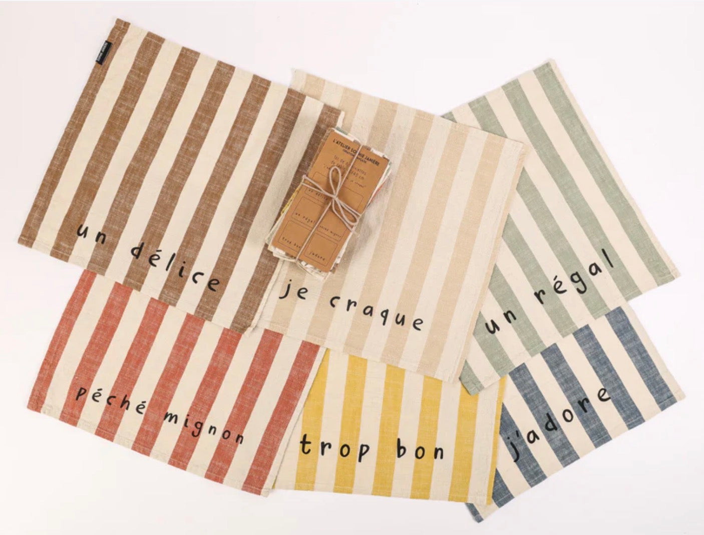 Lot de 6 serviettes « c’est un régal , un délice »