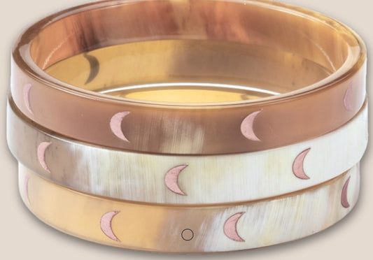Bracelet Corne Lune Champagne rose 35