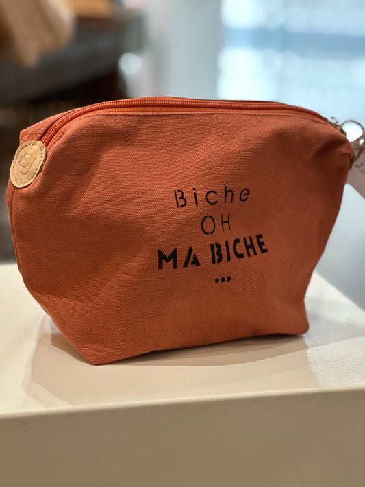 Trousse Suzanne PM  « Biche oh ma biche »