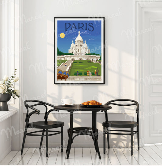 Affiche PARIS  « Sacré cœur »