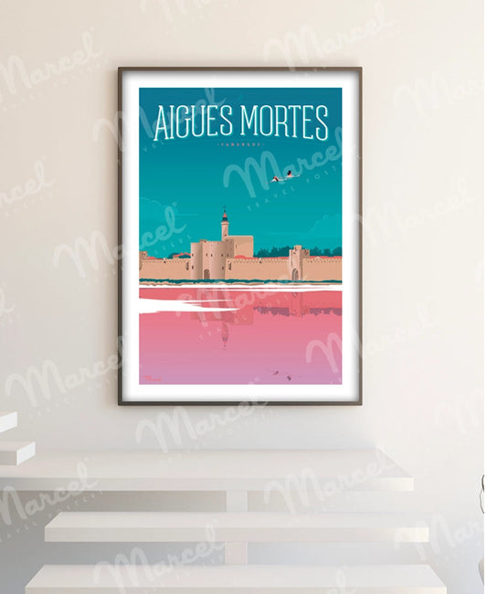 Affiche AIGUES MORTES « Camargue »