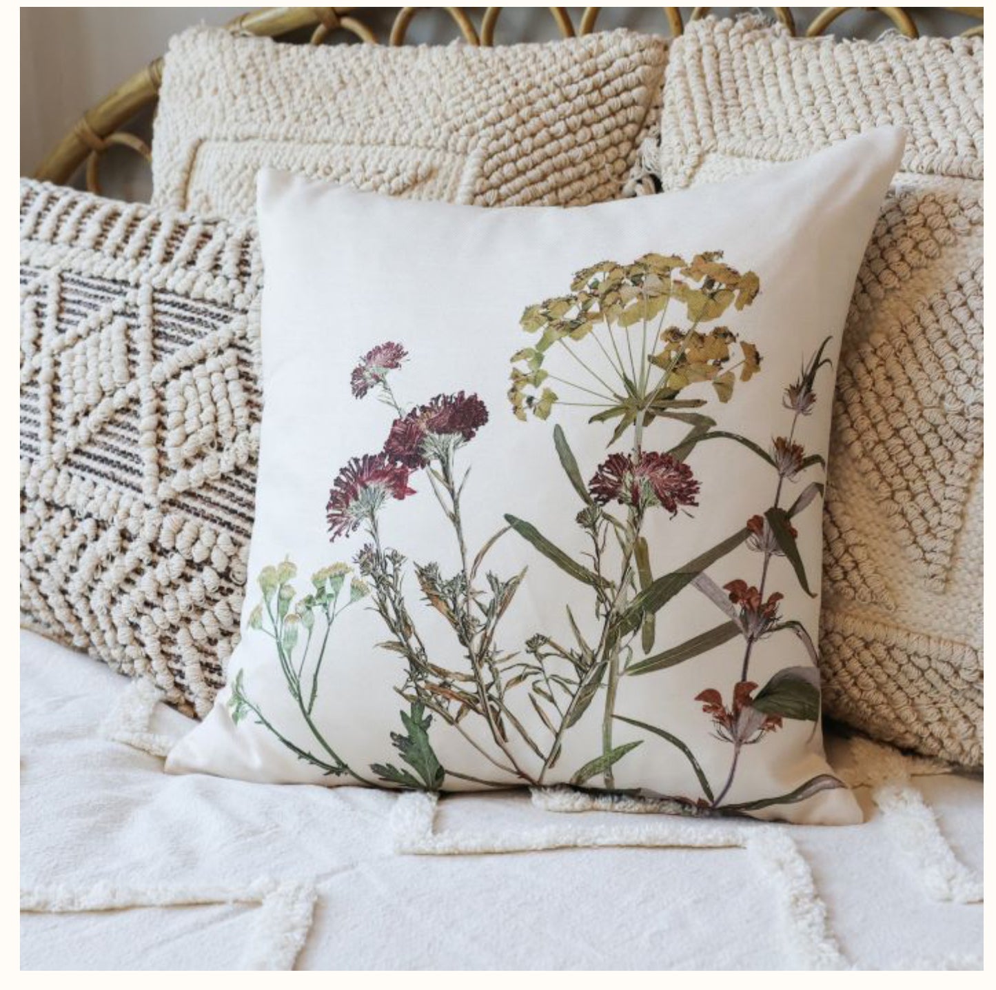 Coussin AIX imprimé fleurs