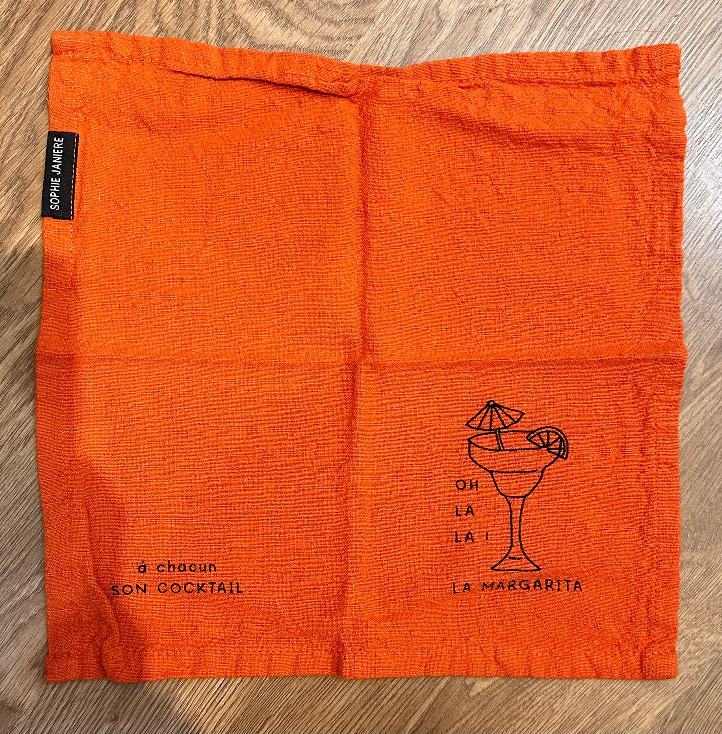 Lot de 6 serviettes apéro « à chacun son apéro »