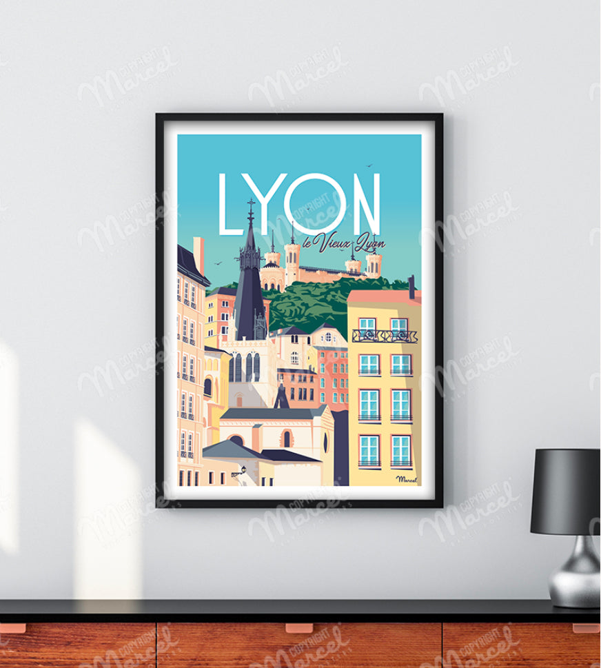 Affiche LYON « le vieux Lyon »
