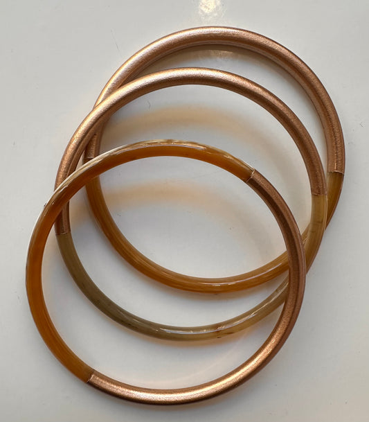 Bracelet Corne Lune champagne 02