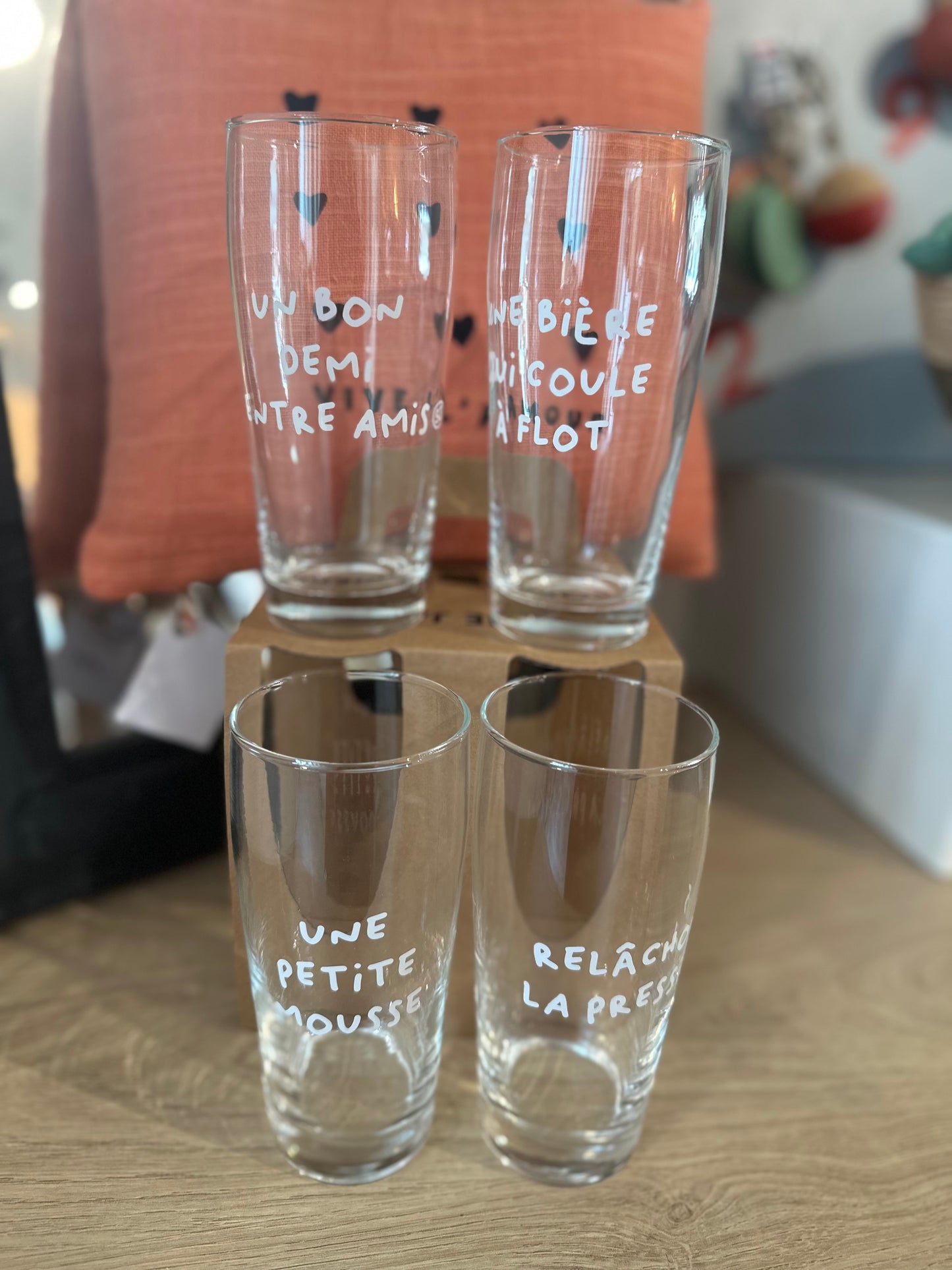 Lot de 4 verres à bière