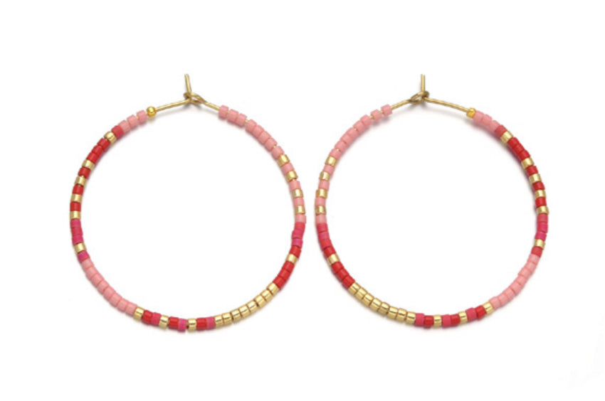 Boucle d’oreille CORAIL ROSE