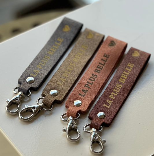 Porte-clés message « La plus belle »