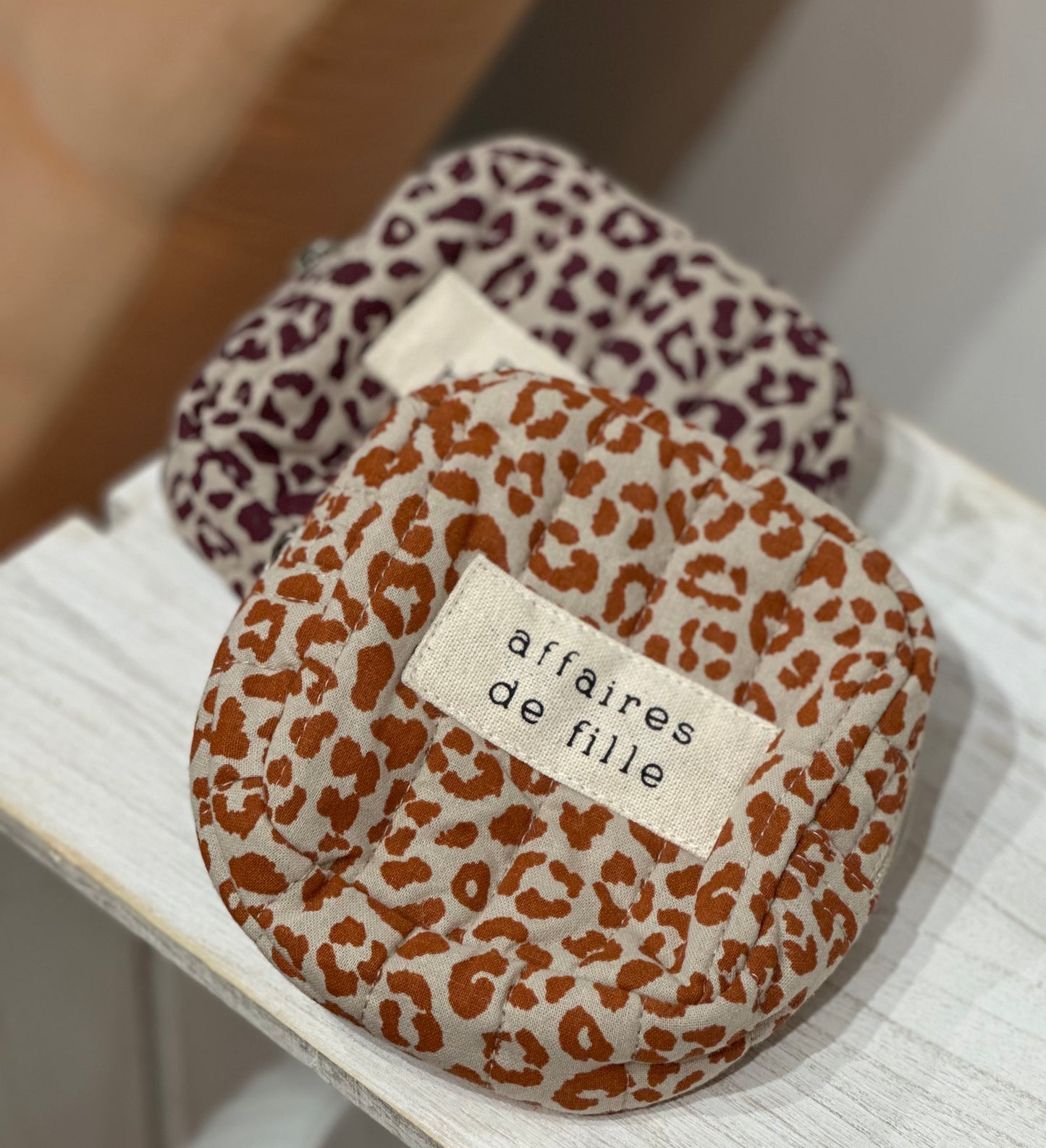 Porte monnaie carré léopard