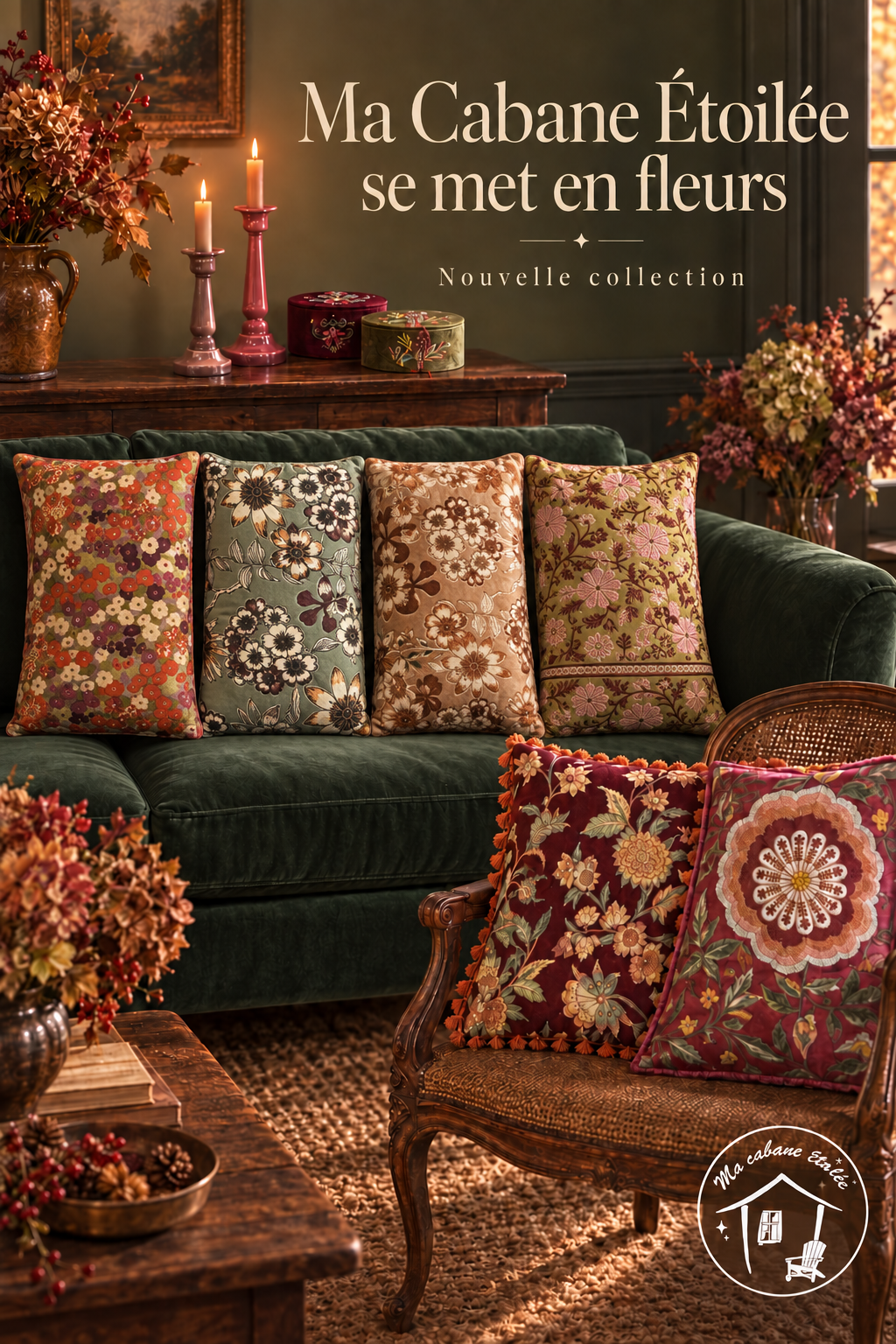 Coussin Fleur Majestueuse