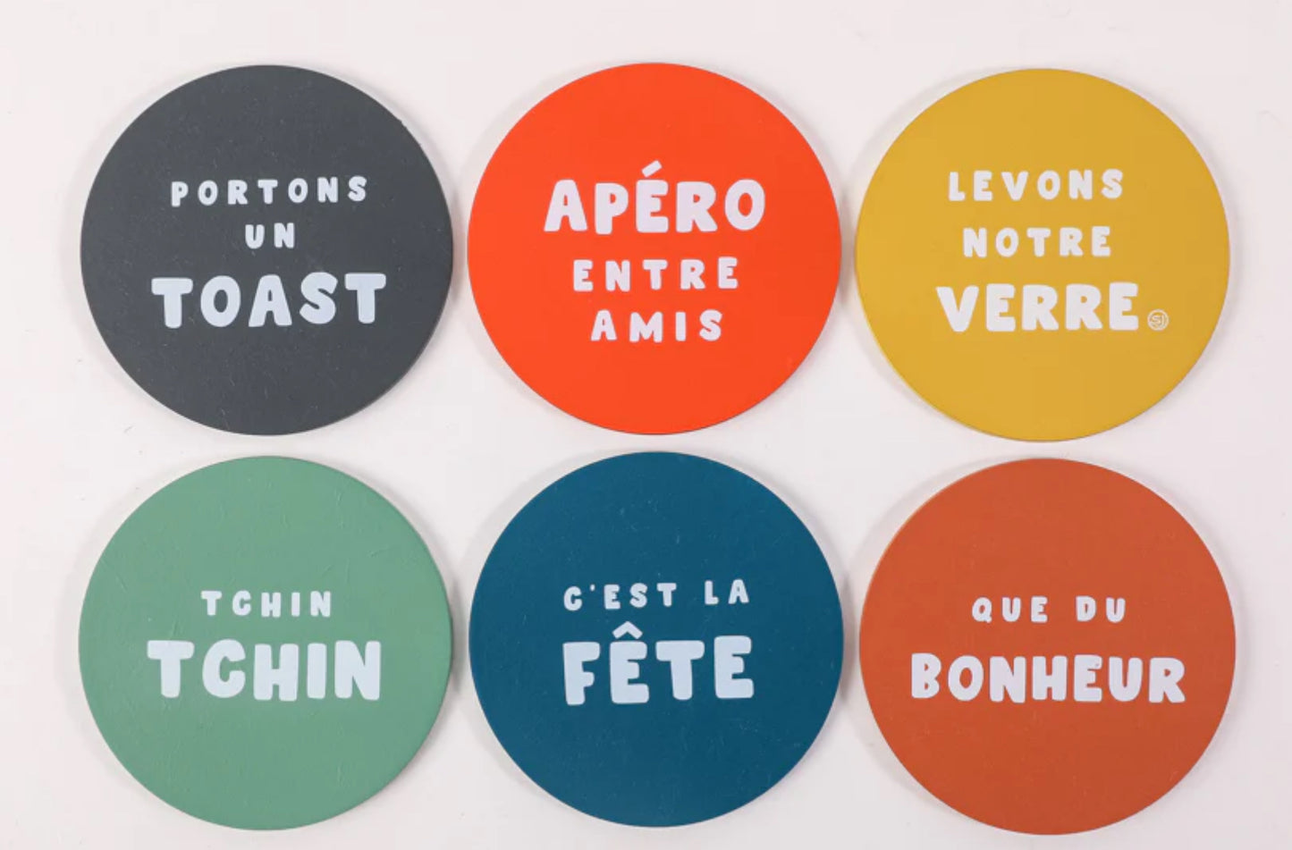 Lot de 6 dessous de verre Apéro entre amis