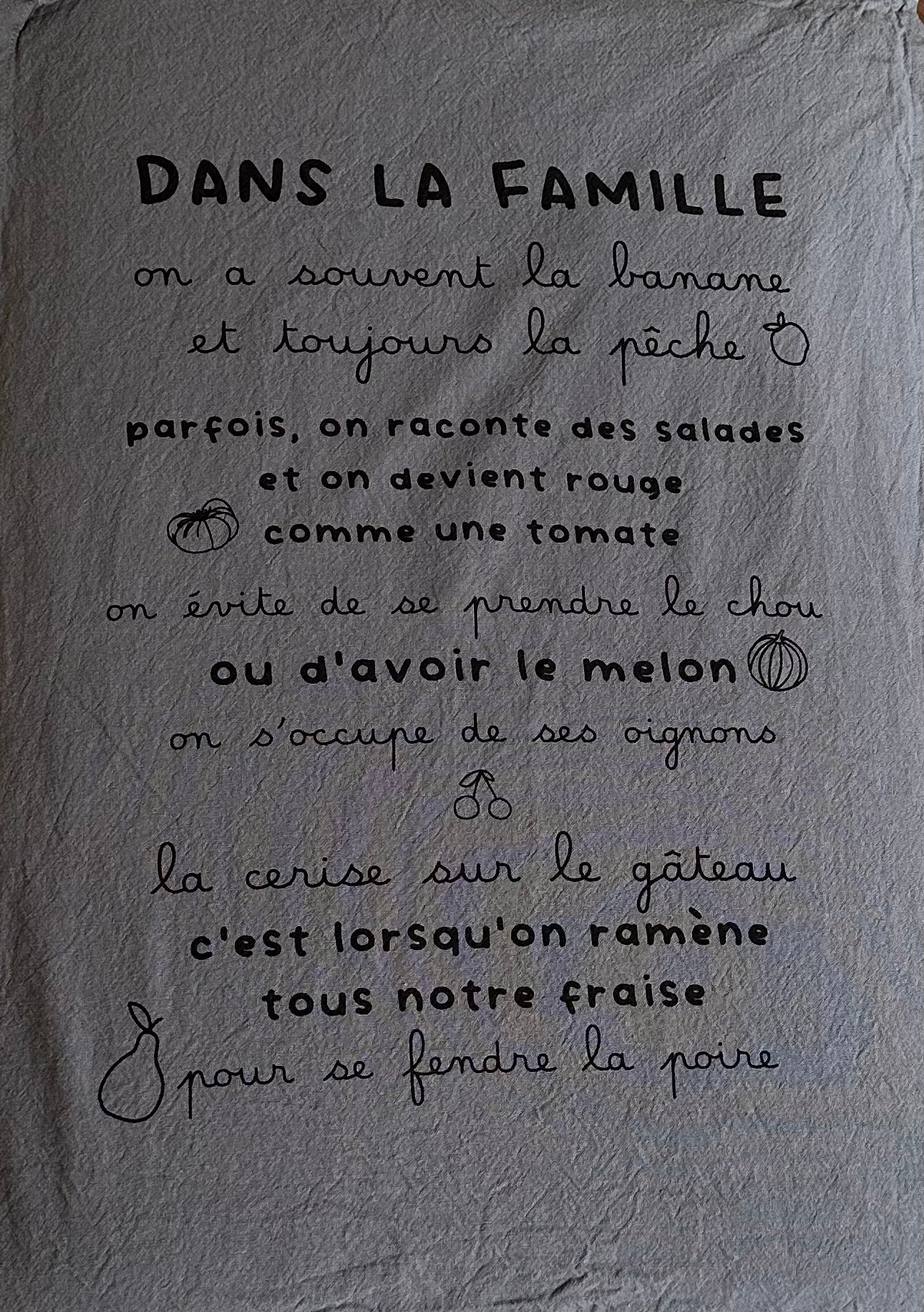 Torchon DANS LA FAMILLE