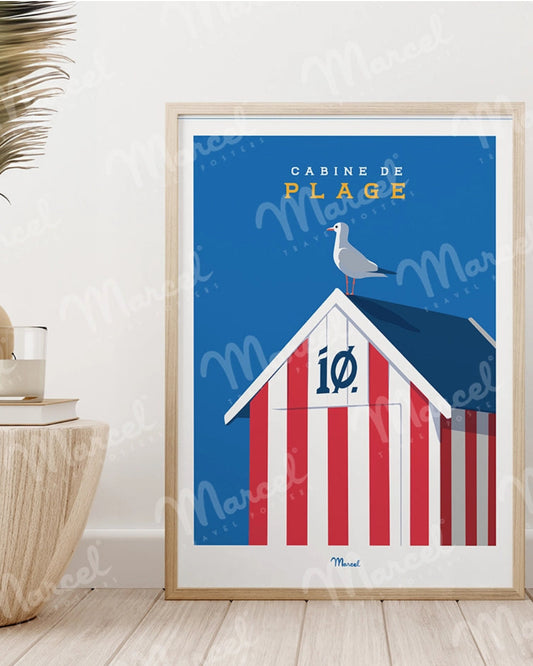 Affiche Cabine de plage d’Oléron