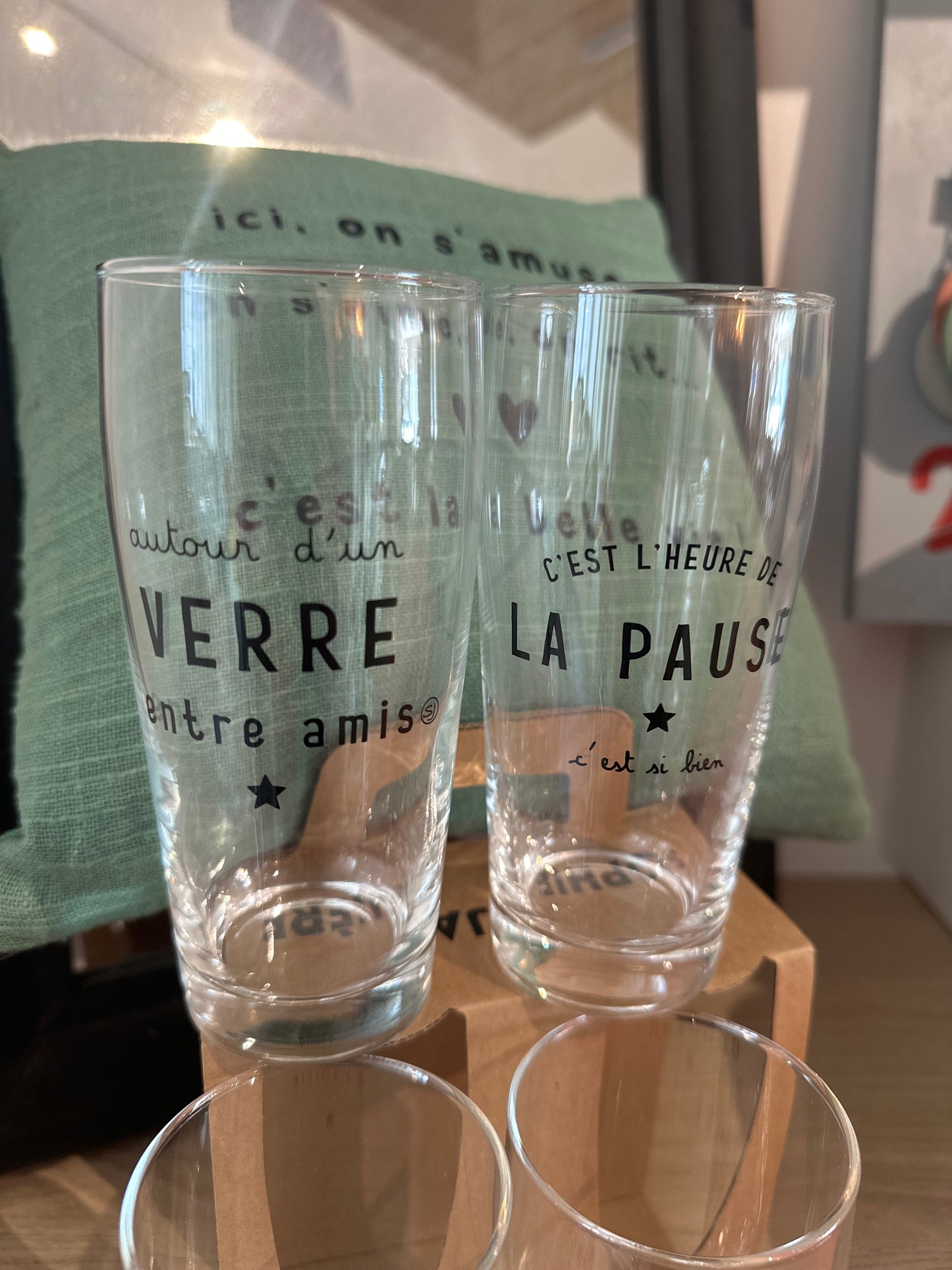 Lot de 4 verres à bière