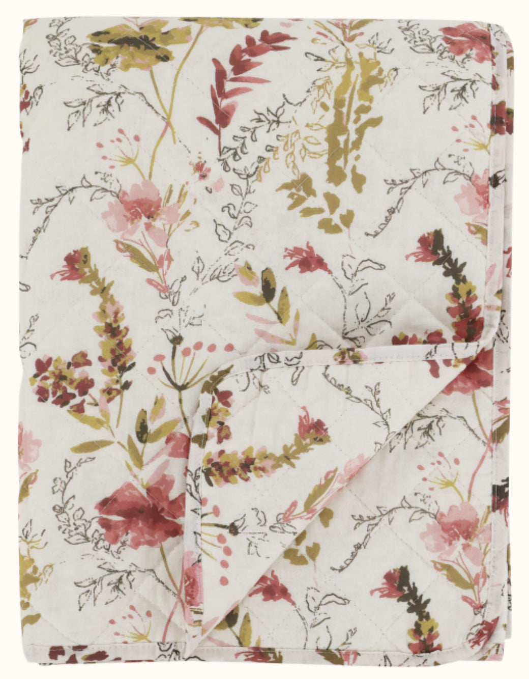 Couverture AIX piquée avec Fleurs