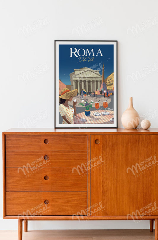 Affiche ROMA « Dolce Vita »