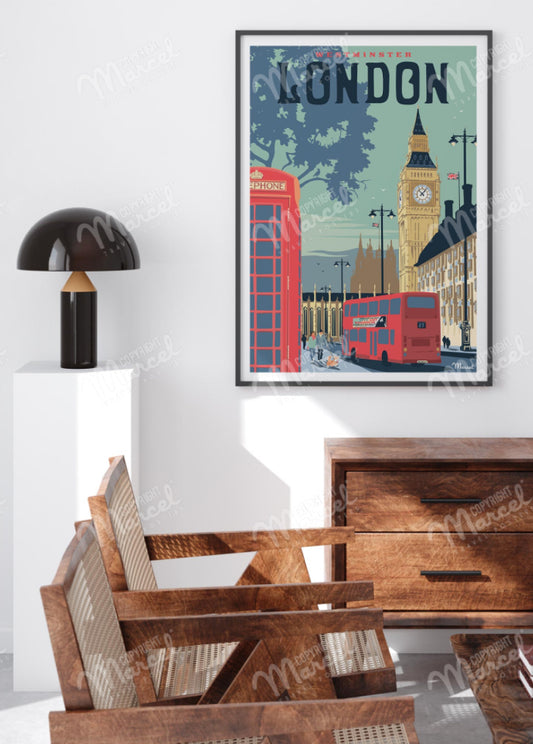Affiche LONDRES  « Westminster »