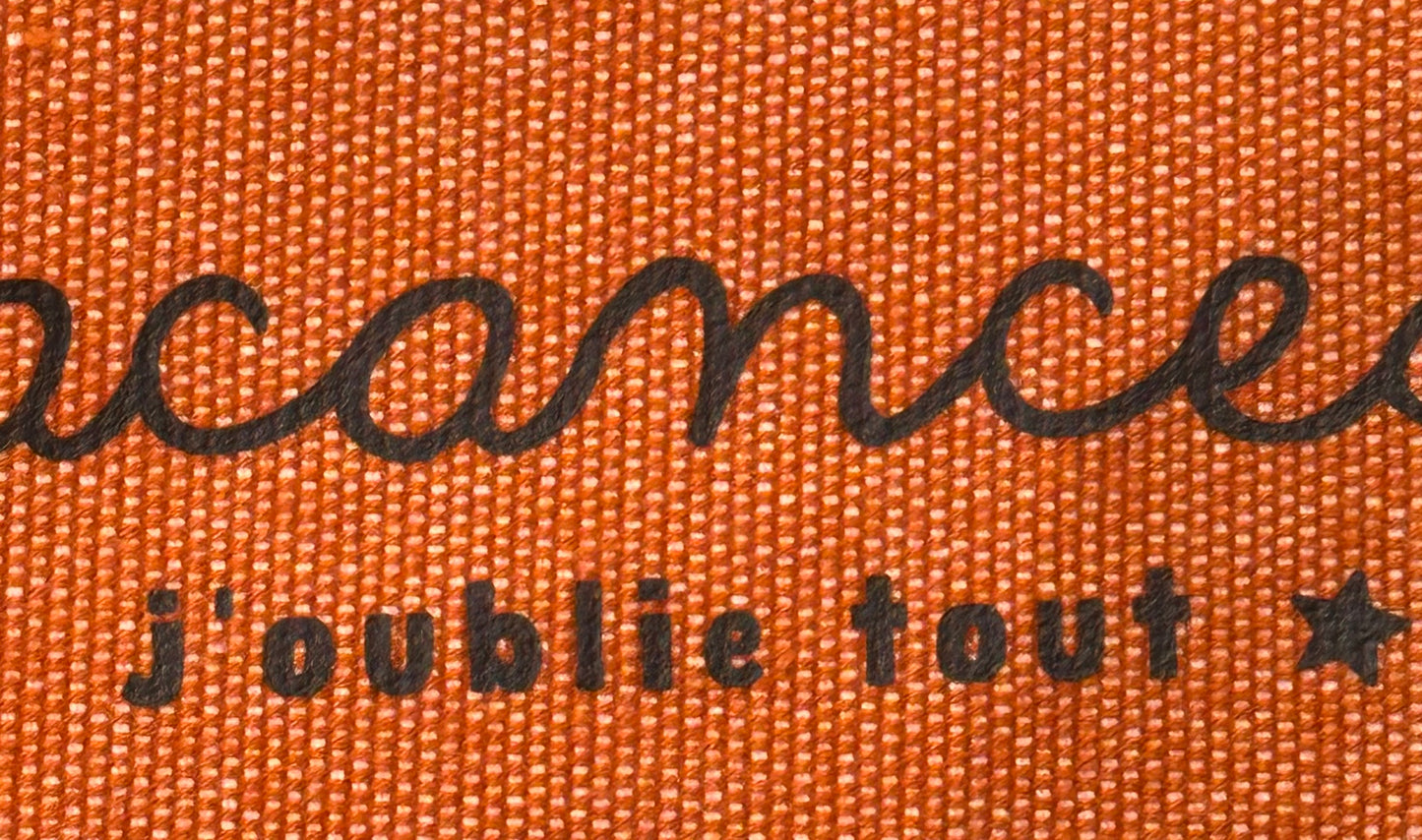 Trousse plate  « Vacances j’oublie tout »