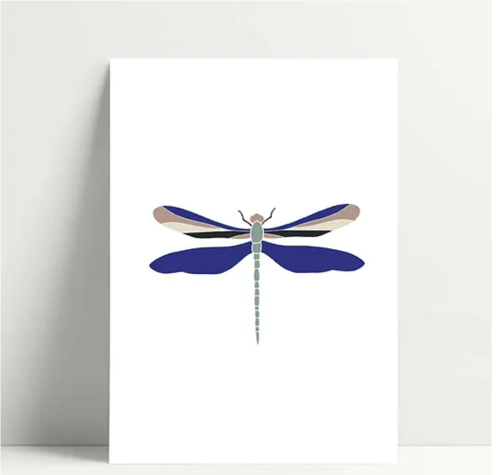 Carte Libellule bleue