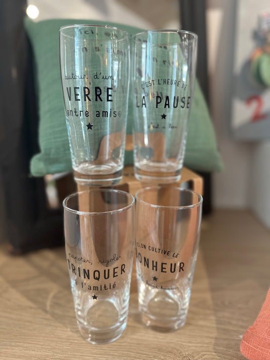 Lot de 4 verres à bière