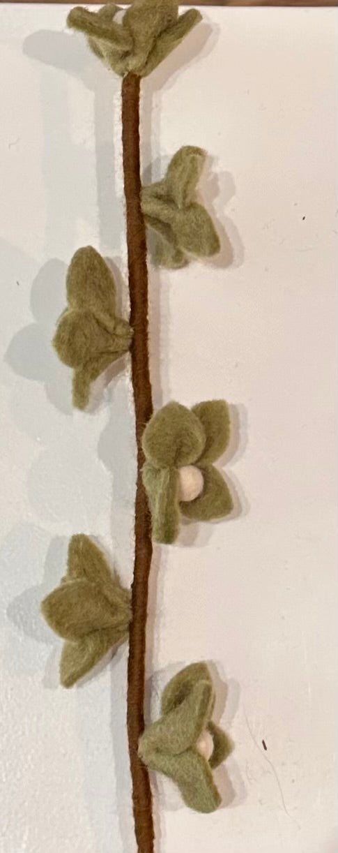 Tige fleurs et feuilles de menthe