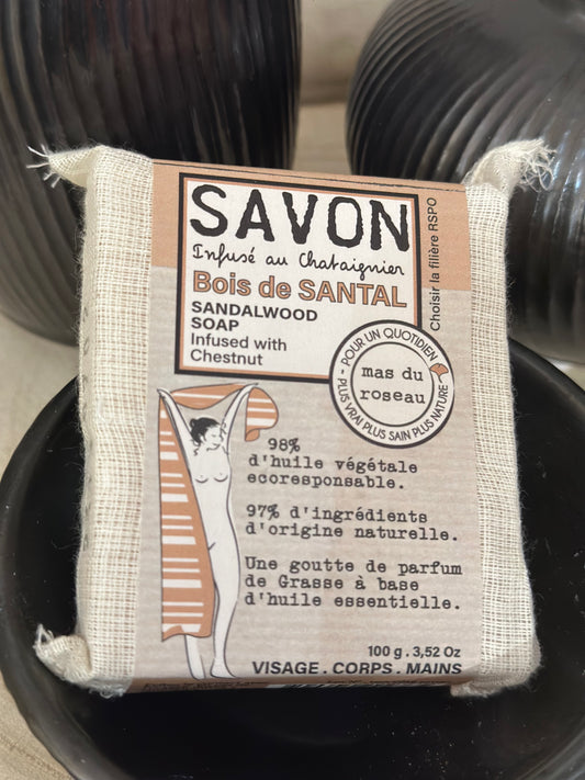 Savonnette Parfumée colorée Bois de Santal