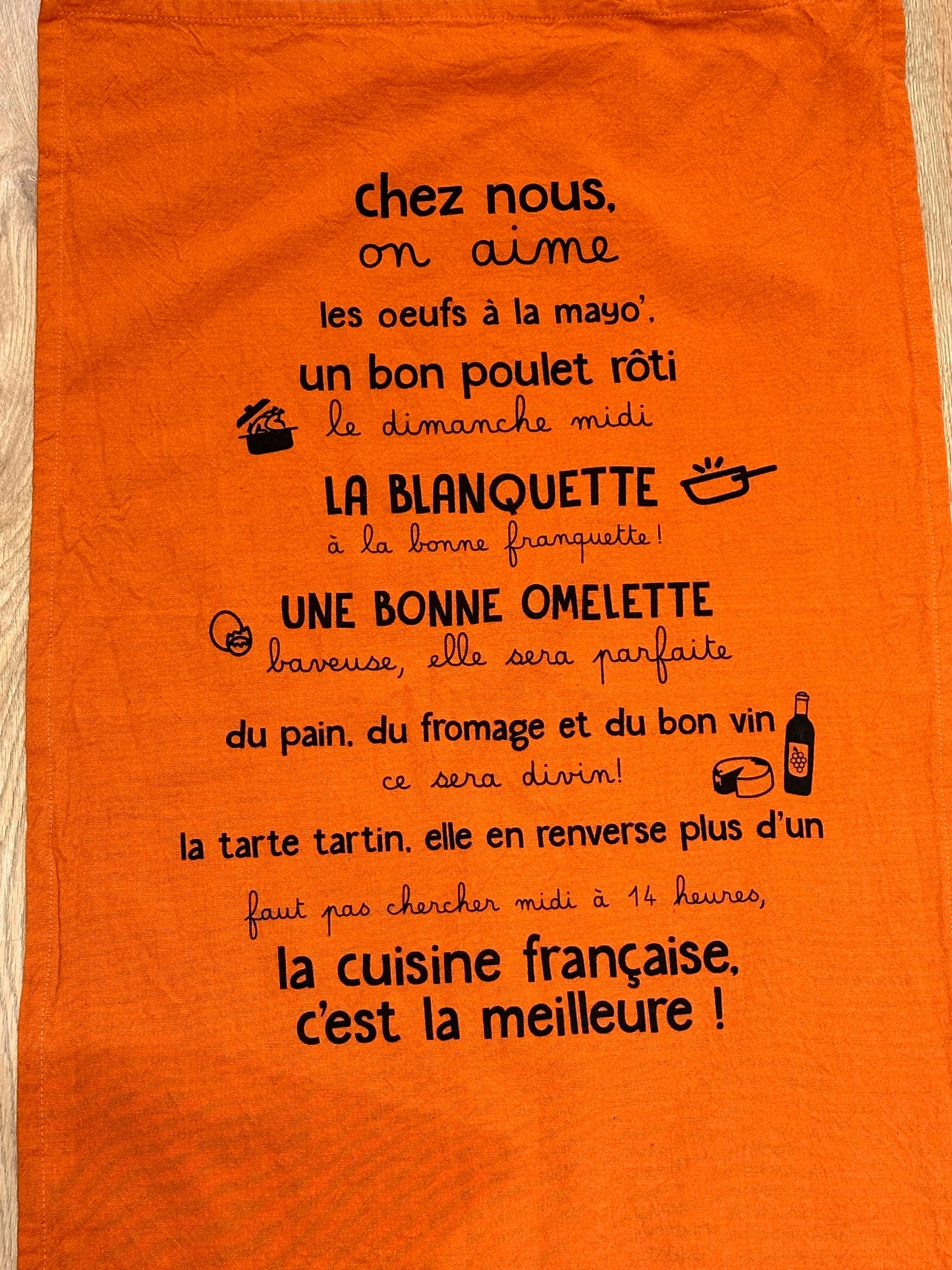 Torchon »Chez nous on aime les œufs à la mayo »