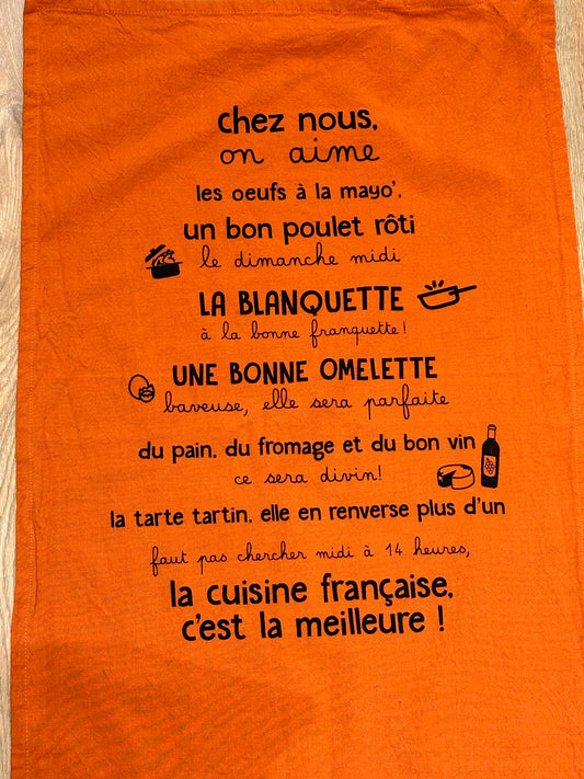 Torchon »Chez nous on aime les œufs à la mayo »