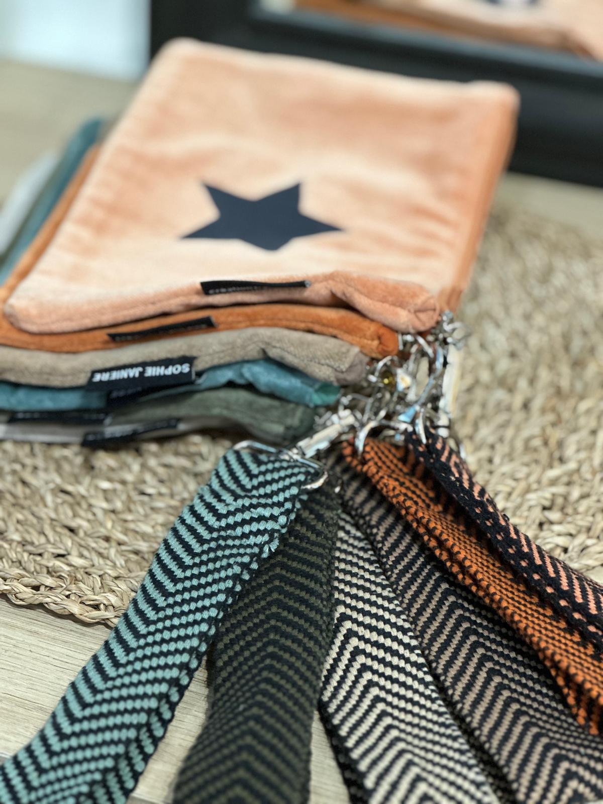 Trousse plate velours avec Sangle