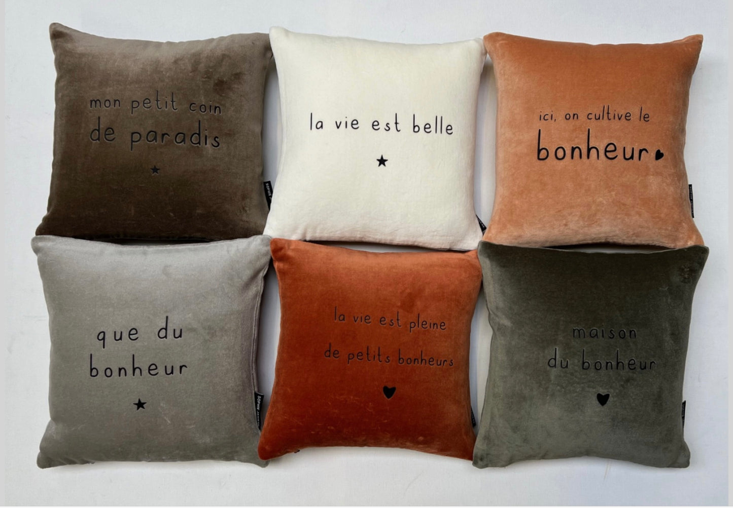 Mini coussins velours