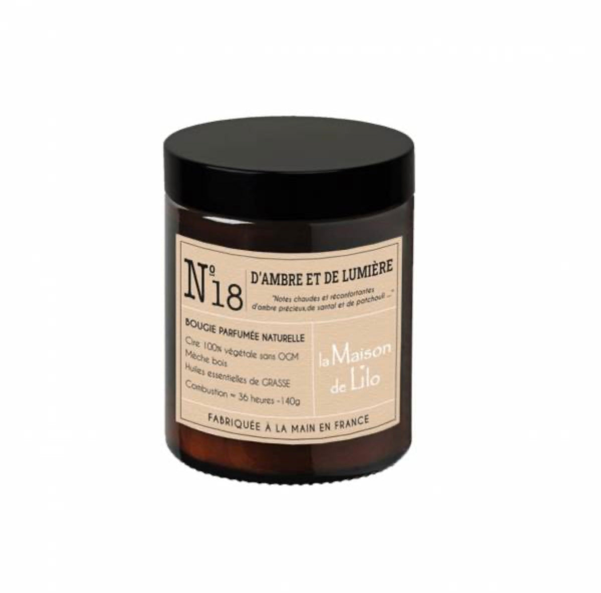 Bougie D'Ambre et de Lumière
