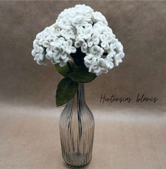 Branche d’ hortensia blanc