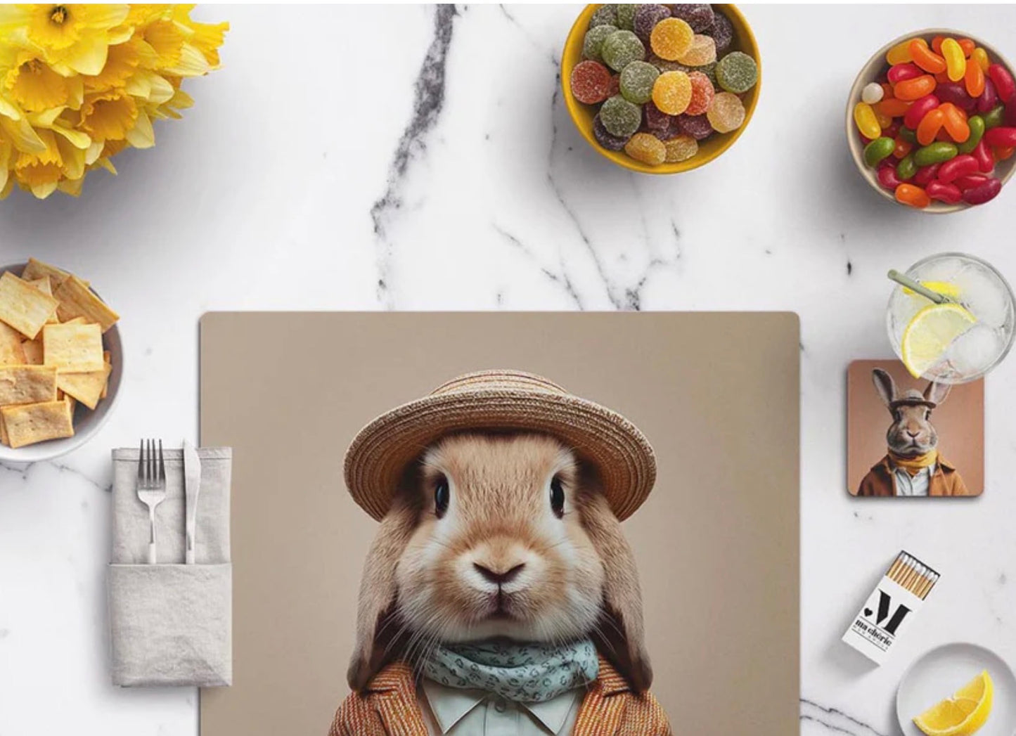Set de Table Funny Rabbits