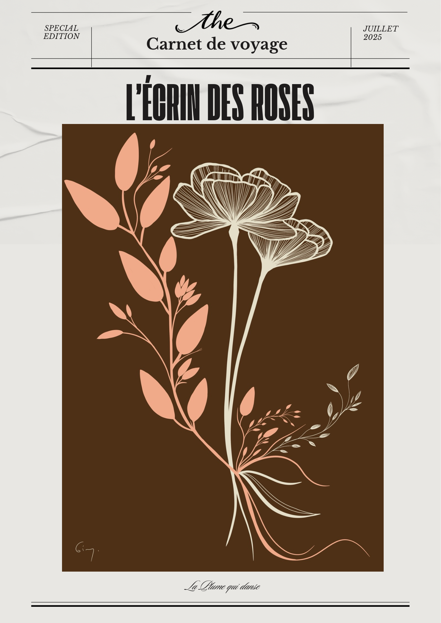 Affiche  « ' l’écrin des roses »