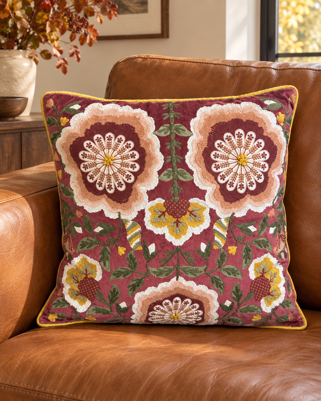 Coussin Fleur Majestueuse