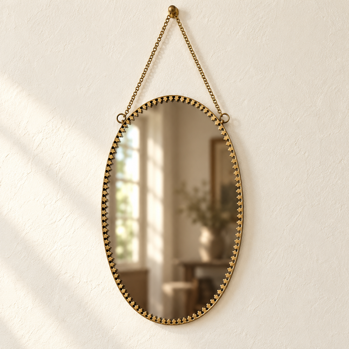 Miroir festonné à suspendre