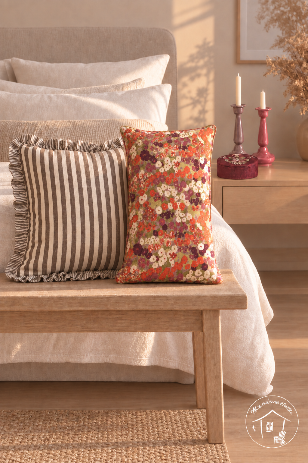 Coussin Prairie fleurie