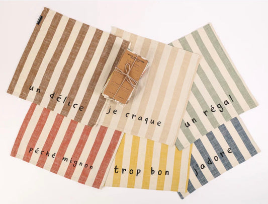 Lot de 6 serviettes « c’est un régal , un délice »