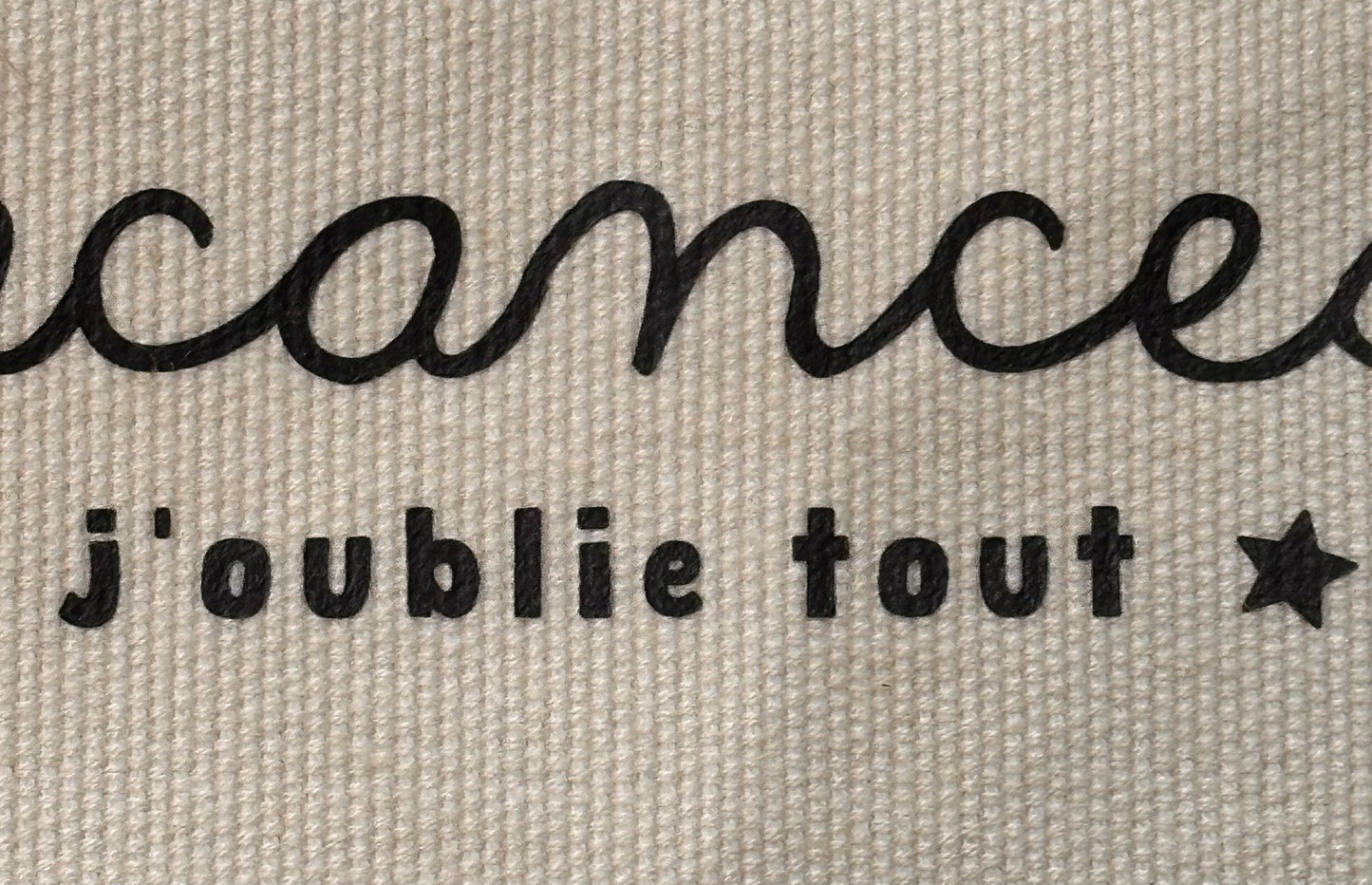 Trousse plate  « Vacances j’oublie tout »