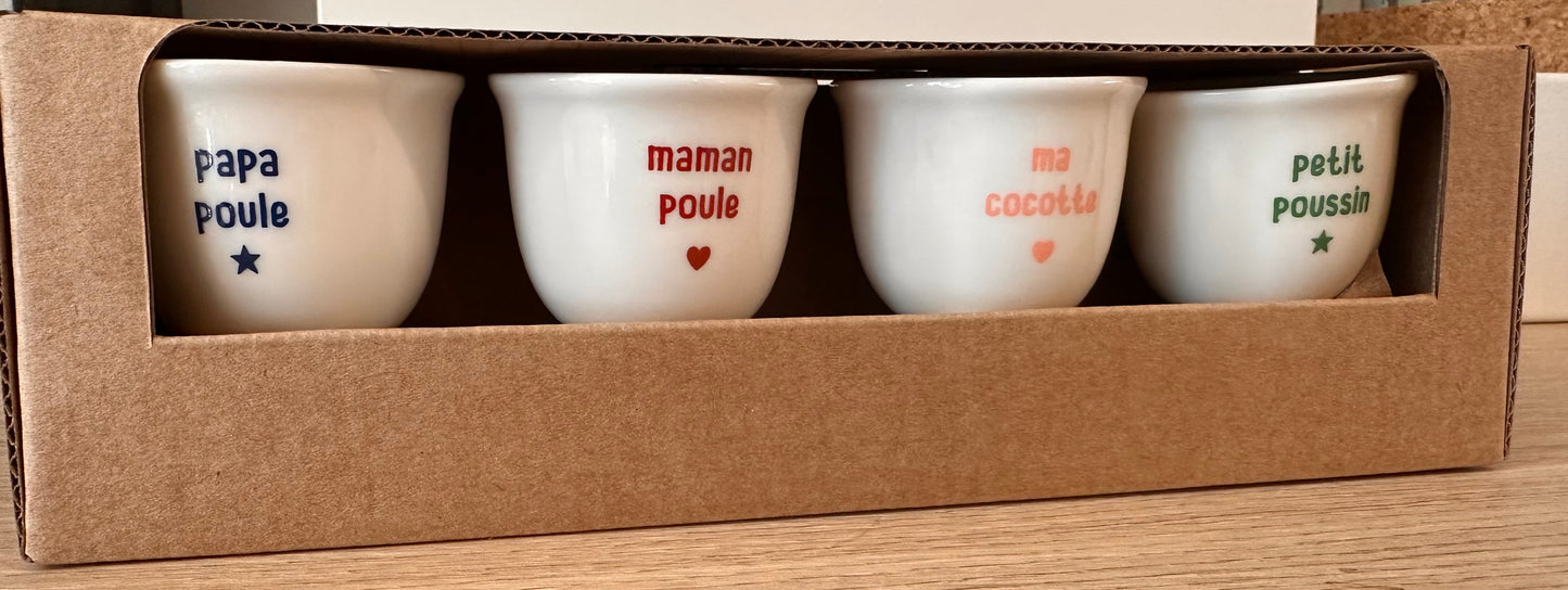 Set de 4 coquetiers