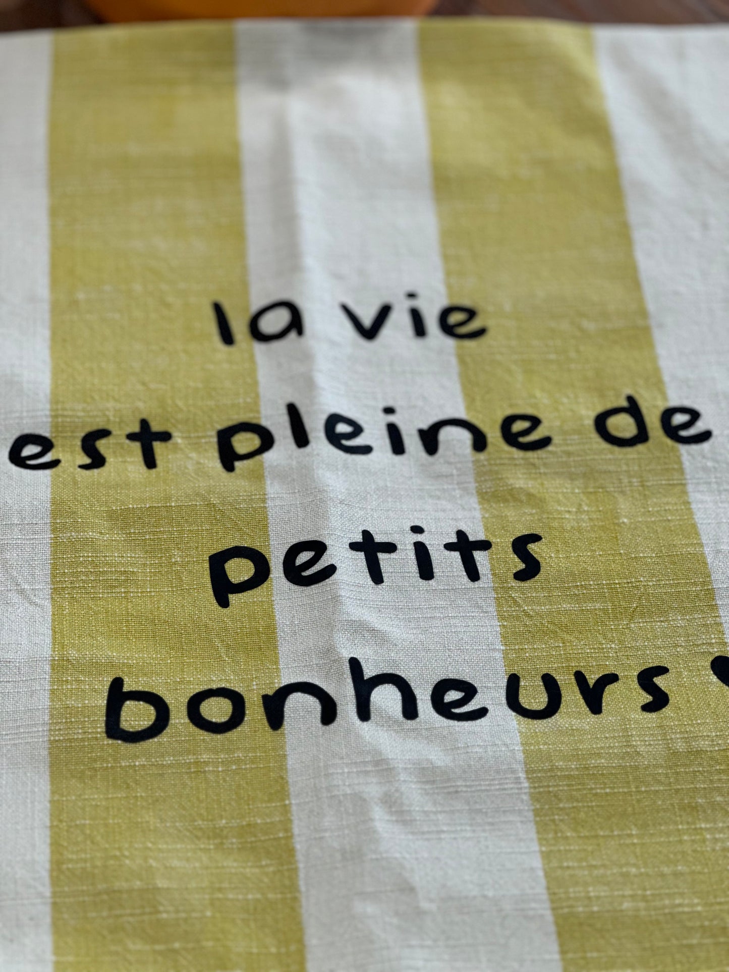 Coussin carré rayures
