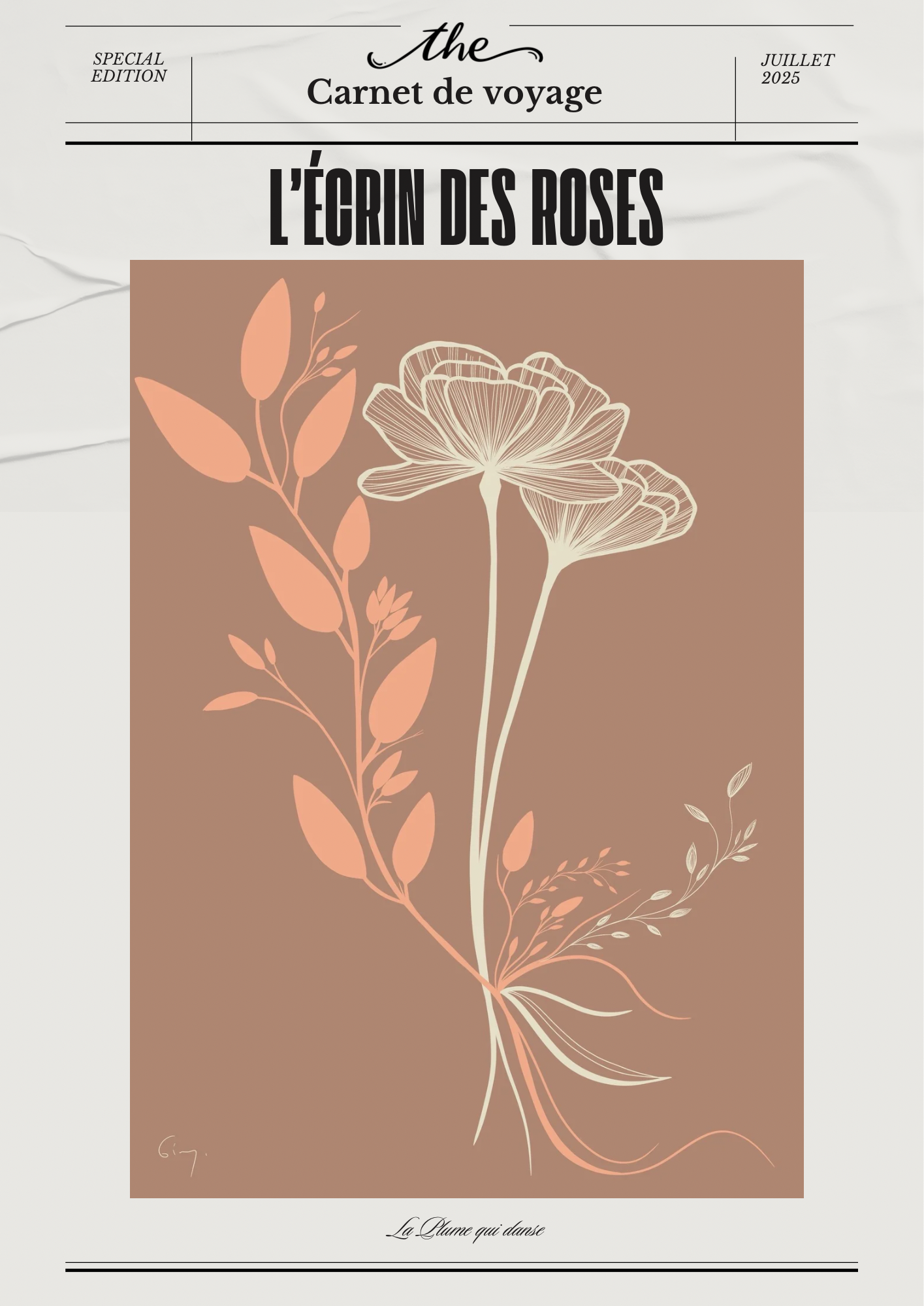 Affiche  « ' l’écrin des roses »