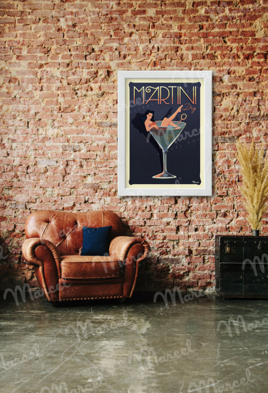 Affiche MARTINI « dry »