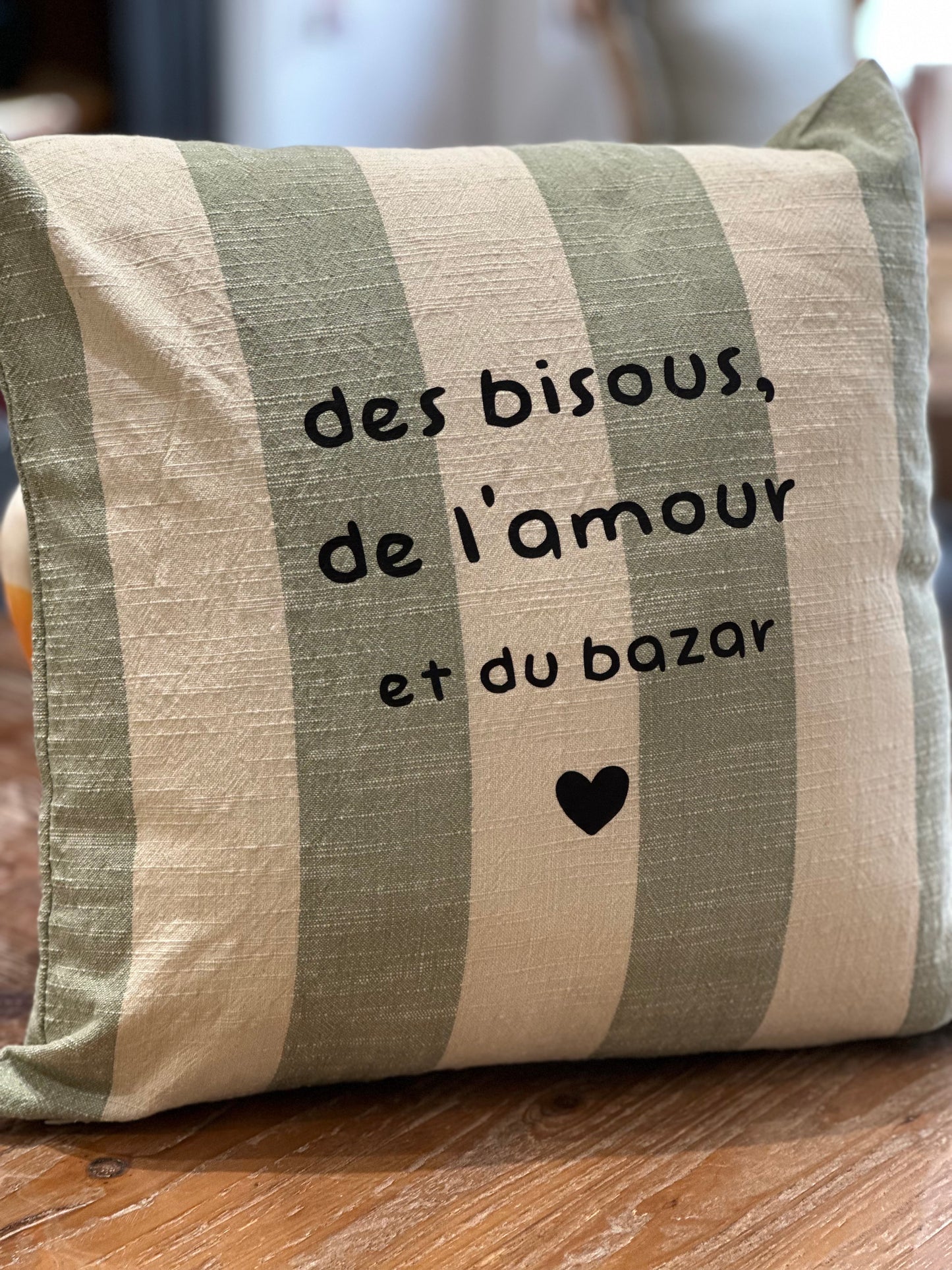 Coussin carré rayures