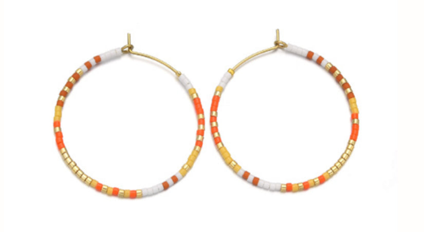 Boucle d’oreille SABLE BLANC CORAIL