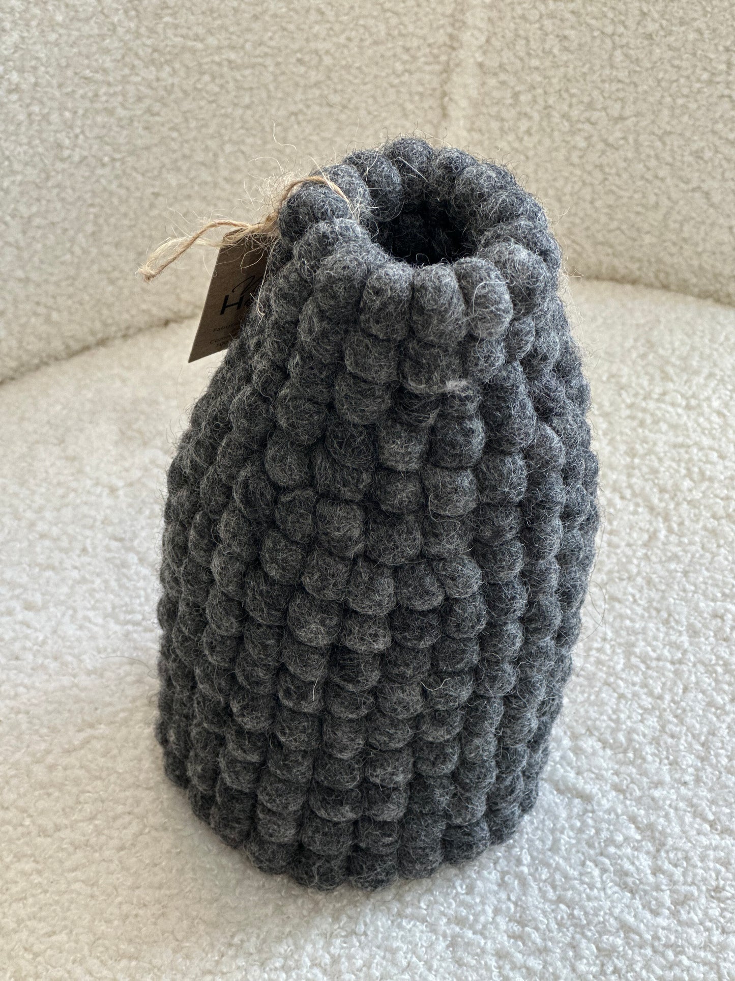 Vase fleurs en feutrine