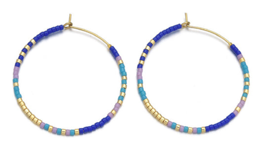 Boucle d’oreille LAZULI SABLE DORÉE