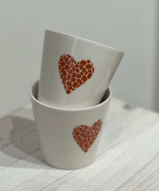 Tasse expresso  « cœur girafe « 