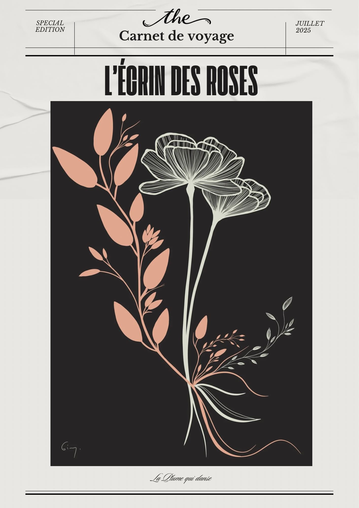Affiche  « ' l’écrin des roses »